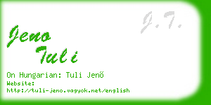 jeno tuli business card